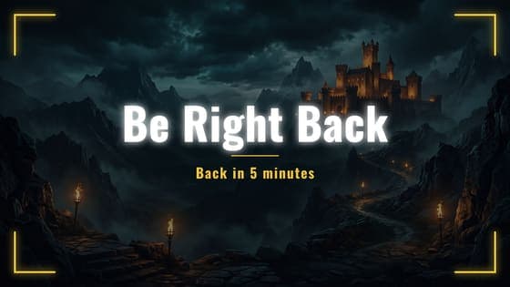 Free Fantasy Be Right Back screen for Twitch, 1920 x 1080 PNG