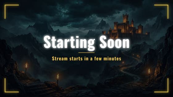 Free Fantasy Starting Soon screen for Twitch, 1920 x 1080 PNG