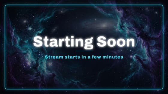 Free Galaxy Starting Soon screen for Twitch, 1920 x 1080 PNG