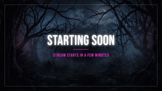 Free Gothic Starting Soon screen for Twitch, 1920 x 1080 PNG