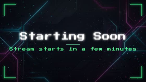 Free Retro Starting Soon screen for Twitch, 1920 x 1080 PNG