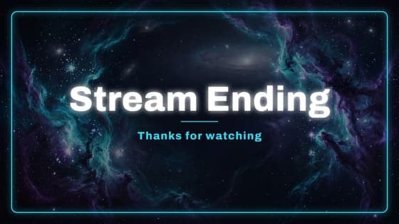 Free Galaxy Stream Ending screen for Twitch, 1920 x 1080 PNG