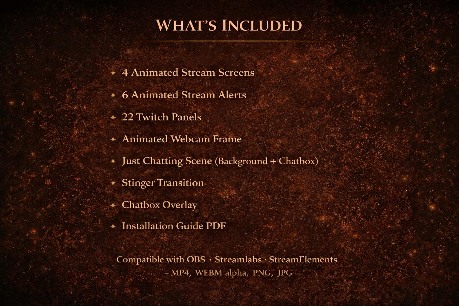 Dark Academia Stream Overlay Pack | Animated Gothic Library Vtuber Twitch Screens Alerts Panels Webcam preview 7
