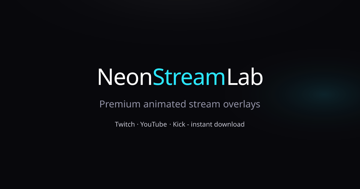 Animated Stream Overlays for Twitch, YouTube & Kick